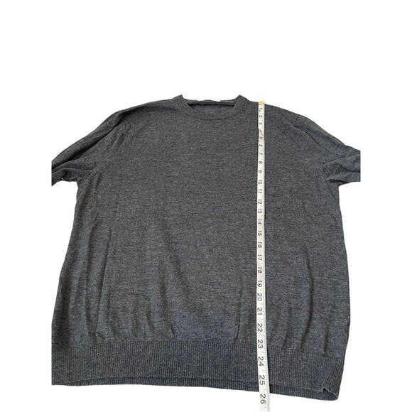 Everlane Sweater Mens XL Crew Neck Pullover Gray 100% Wool Preppy Casual Adult - Picture 8 of 9